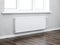 Heating metal radiator, white radiator