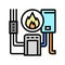 heating system color icon vector illustration