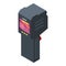 Heating thermal imager icon, isometric style