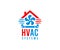 Heating, ventilation, and air conditioning, hvac systems, logo design. Construction, repair and installation of air conditioners a