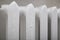 Heating white cast iron radiator