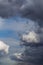 Heaven, Epic Dramatic Storm sky, dark grey white fluffy cumulus clouds background texture