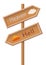 Heaven Hell Path Wooden Guidepost