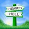Heaven or Hell sign in field