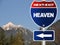 Heaven road sign