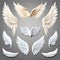 Heavenly Elegance: Realistic 3D White Angel Wings Set for Masquerade, Festival, and Carnival Costume