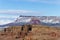 Heavenly Horizon: Grand Canyon West Under a Cloud-Kissed Blue Sky