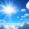 Heavenly Horizon: Sunburst Through Cloudscape