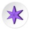 Heavenly six pointed star icon, cartoon style