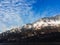 Heavenly skyscape over the swiss alps. cloudy sky over mountain and lake in the swiss mountains. Churfirsten, Lake Walen, Sakt Gal