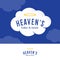 Heavenâ€™s Logo. Bakery and pastry logo on white cream cloud.