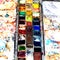 Heavily used Watercolor box with side palettes