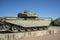 Heavy armoured war tank. Used in combat by the military