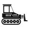 Heavy bulldozer icon, simple style