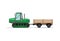 Heavy caterpillar tractor with trailer icon
