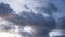 Heavy clouds float across the sky quickly. Tragic sky. Time lapse. High speed camera shot. Full HD 1080p. Timelapse