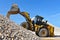 Heavy construction machine in open-cast mining - wheel loader tr