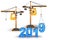 The heavy crane lifting numbers in year of 2019 concept