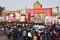 Heavy crowd trying to get into Ramlila (dramatic folk re-enactment of the life of Rama) Ground