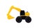 Heavy duty construction backhoe toy isolated with clipping path