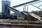 Heavy Duty Conveyor Belts In A Coal Yard