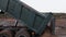 Heavy Duty Dump Truck Dumping Soil, Road Works