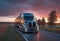 A heavy-duty truck drives along the highway and carries goods, transportation and logistics, timely delivery of goods by road,