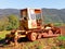 Heavy equipment bulldozer with plow attachment on a farm in Jijel Algeria