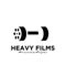 Heavy Films Studio Movie Video Cinema Cinematography Film Production logo design vector icon illustration