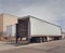 Heavy goods truck at loading depot