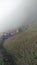 Heavy human traffic on the salher fort trekking path in monsoon season with foggy and totaly greenary atmosphere with Beauty of fl