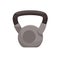 Heavy kettlebell with handle. Kettle bell for exercises with free weights. Athletic equipment for training at home, gym