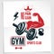 Heavy load power lifting championship advertising poster. Vector