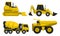 Heavy Machinery or Transport for Construction Work Vector Set