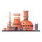 Heavy machinery working in steel refinery industry