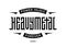 Heavy metal - brutal font for labels, headlines, music posters or t-shirt print. Power music forever. Horizontal inscription.