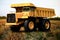 Heavy mining truck in mine and driving along the opencast. Photo of the big mine truck, The career heavy-load super car