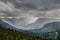 Heavy rain at Logan Pass, Glacier National Park