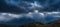 Heavy rain over mountains. Adzharo-Imeretinskiy Range.