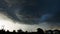 Heavy rain storm clouds, thunderstorm dramatic sky