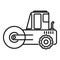 Heavy road roller icon, outline style