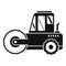 Heavy road roller icon, simple style