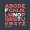 Heavy sans serif typeface design. Vector alphabet, letters, font