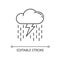 Heavy showers pixel perfect linear icon
