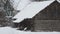 Heavy snowfall (storm), Blizzard. Heavy snowfall, an abandoned house