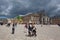 Before heavy storm in front of the main entrance of Versailles P