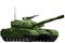 Heavy tank with pixel forest camouflage with fictional design - isolated object on white background. 3d illustration