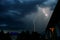 Heavy thunder storm clouds and lightning