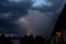 Heavy thunder storm clouds and lightning