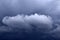 Heavy thundery blue clouds with rain and storm